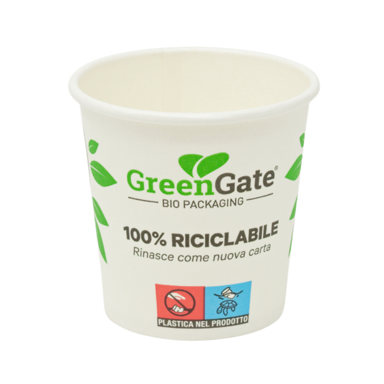 Bicchiere in carta 100% riciclabile da 120 ml