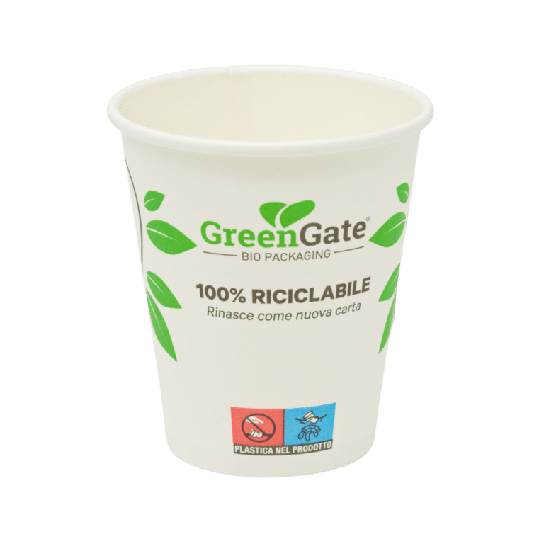 Bicchiere in carta 100% riciclabile da 210 ml