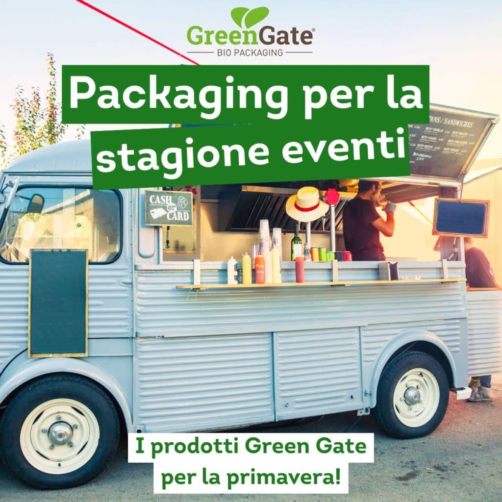 Packaging compostabile per la stagione eventi_Prodotti Green Gate per la primavera