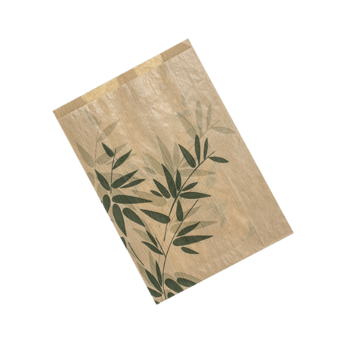 Sacchettino da asporto biodegradabile in carta 100% riciclata 19x8x26 cm